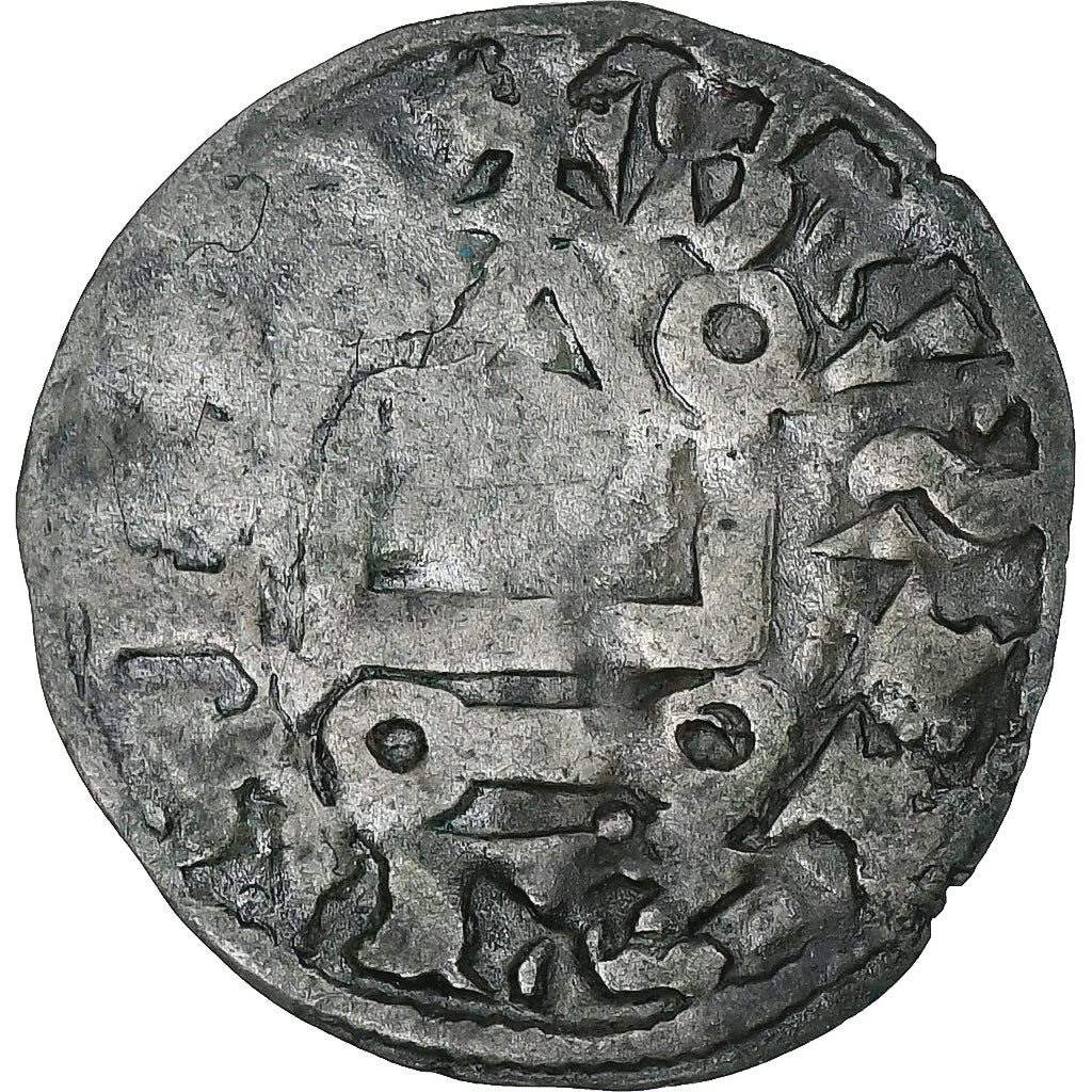Francia, Touraine, Denier Tournois, 1150-1200, Saint-Martin de Tours, MB+