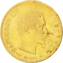 FRANCE, Napoléon III, 10 Francs, 1855, Paris, KM #784.3, VF(20-25), Gold, Gadour