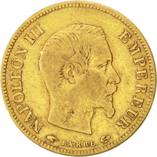 FRANCE, Napoléon III, 10 Francs, 1856, Paris, KM #784.3, VF(20-25), Gold, Gadour