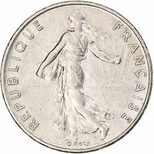 Francia, Semeuse, 1/2 Franc, 1974, Monnaie de Paris, MBC+, Níquel, KM:931.1