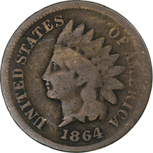 États-Unis, Indian Head, Cent, 1864, Philadelphie, TB+, Bronze, KM:90a
