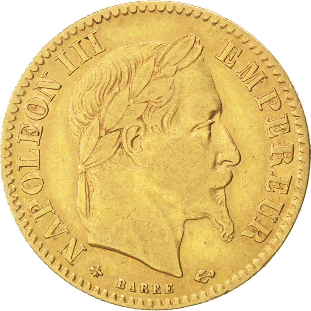 FRANCE, Napoléon III, 10 Francs, 1864, Paris, KM #800.1, VF(30-35), Gold, Gadour