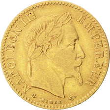 FRANCE, Napoléon III, 10 Francs, 1864, Paris, KM #800.1, VF(30-35), Gold, Gadour