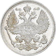 Russia, Nicholas II, 20 Kopeks, 1914, Saint-Petersburg, MS(64), Silver, KM:22a.1