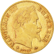 FRANCE, Napoléon III, 10 Francs, 1867, Paris, KM #800.1, EF(40-45), Gold, Gadour