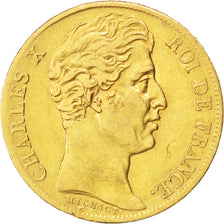 FRANCE, Charles X, 20 Francs, 1829, Paris, KM #726.1, EF(40-45), Gold, Gadoury..