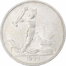 Russia, Soviet Union, Poltinnik, 50 Kopeks, 1924, London, ТР, BB+, Argento