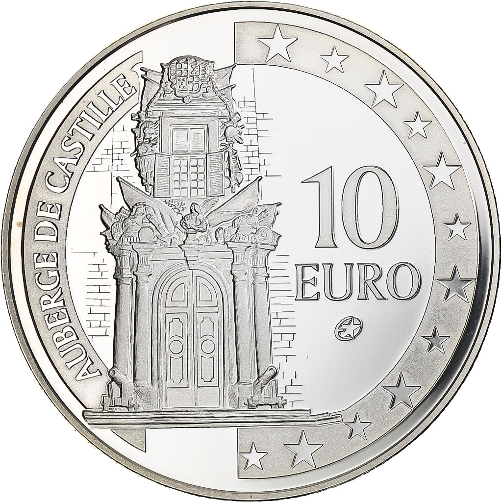 Malta, 10 Euro, Auberge de Castille, 2008, Utrecht, BE, MS(65-70), Silver