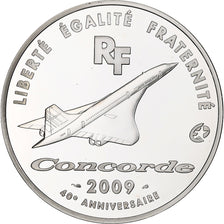 France, 10 Euro, Concorde, 2009, Monnaie de Paris, BE, MS(65-70), Silver