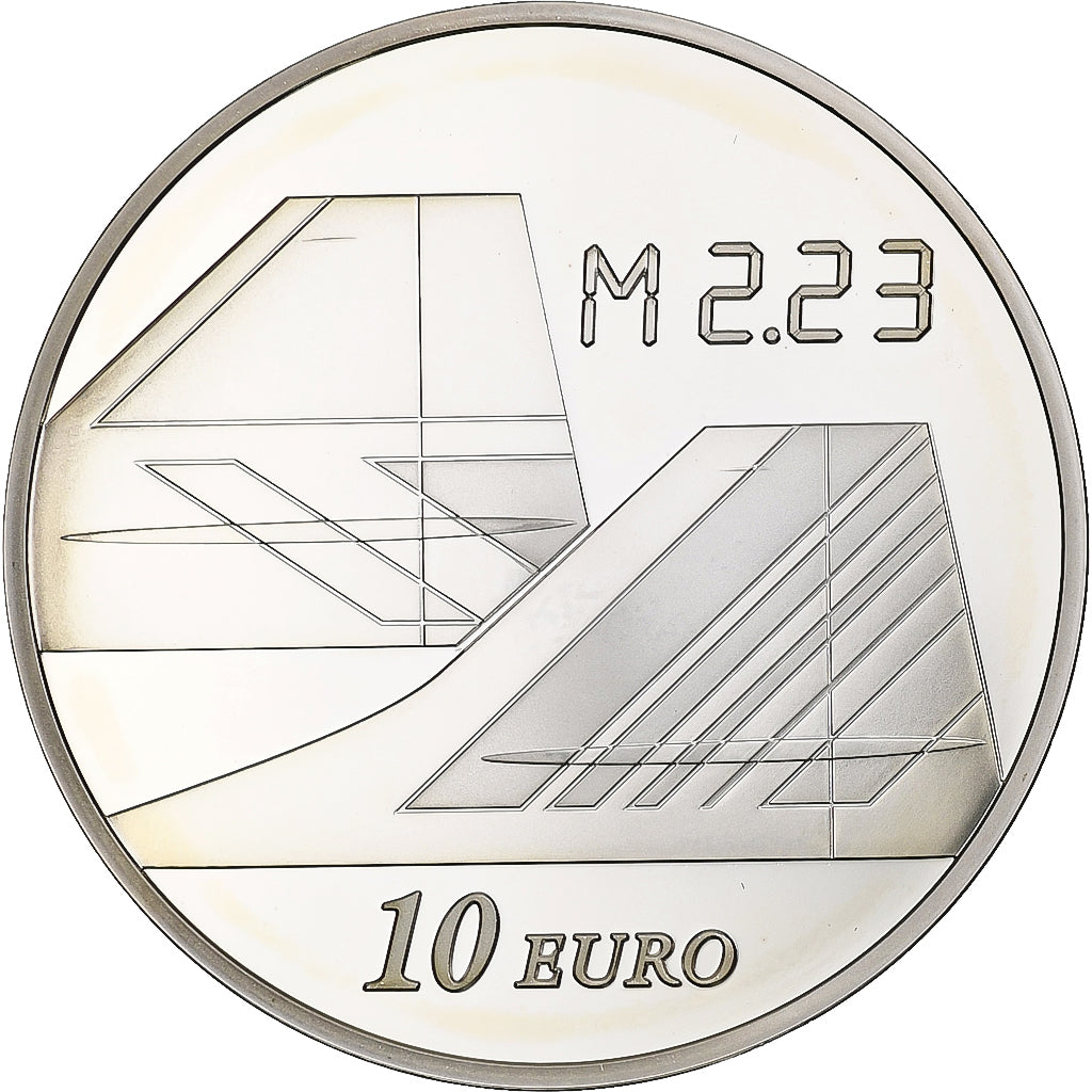 France, 10 Euro, Concorde, 2009, Monnaie de Paris, BE, MS(65-70), Silver
