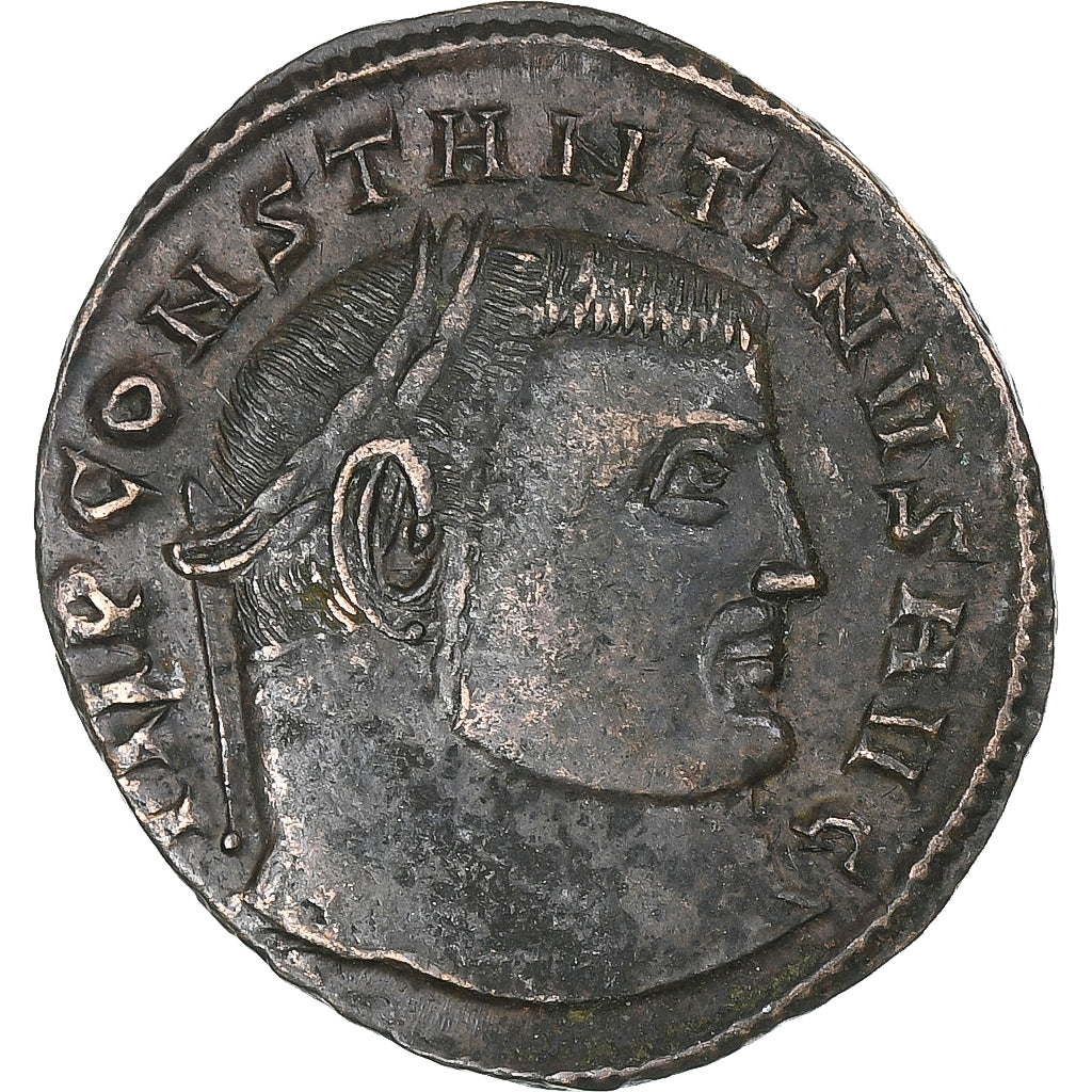 Constantine I, Follis, 313, Siscia, Bronze, AU(50-53), RIC:229