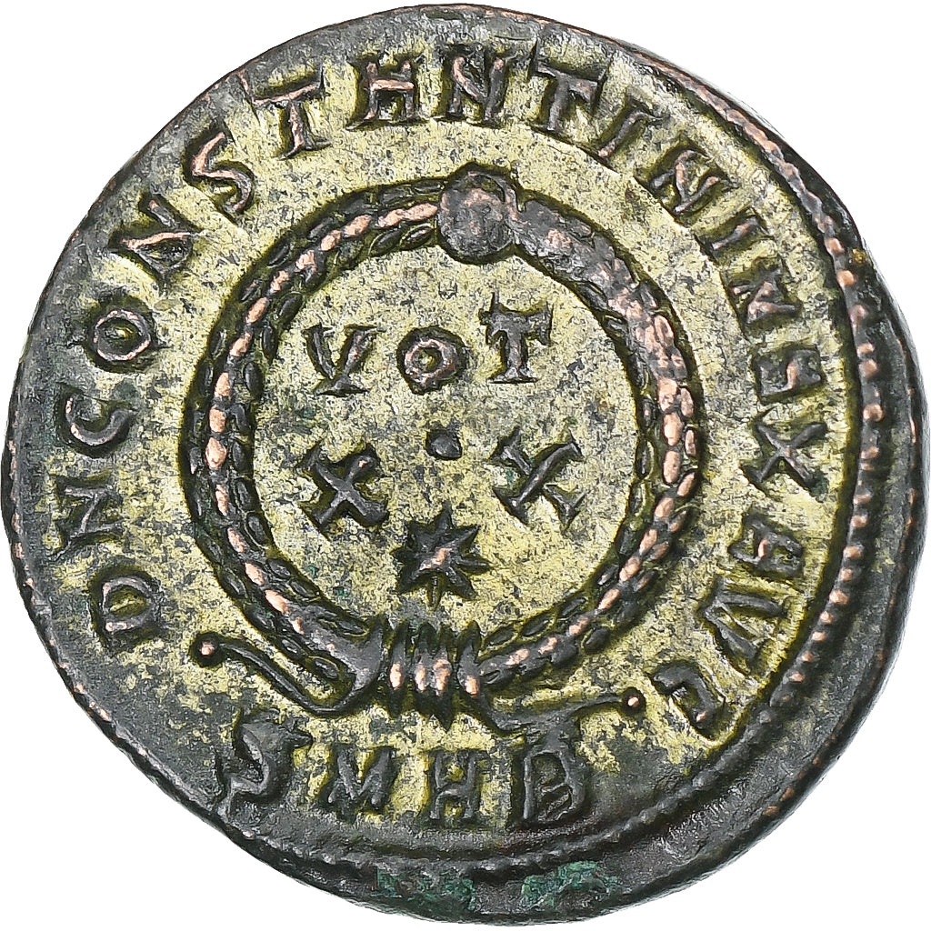 Constantine I, Follis, 324, Heraclea, Bronze, AU(50-53), RIC:60