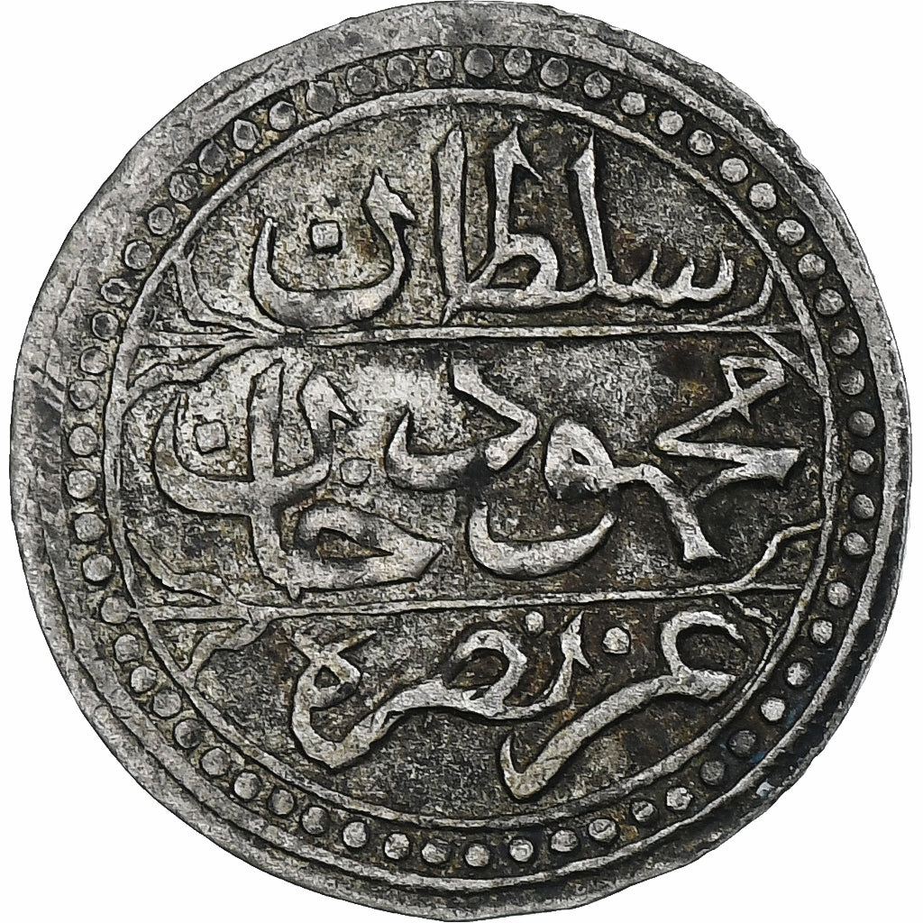 Algeria, Mahmud II, 1/8 Budju, Suman Budju, AH 1244/1829, MBC+, Plata, KM:74