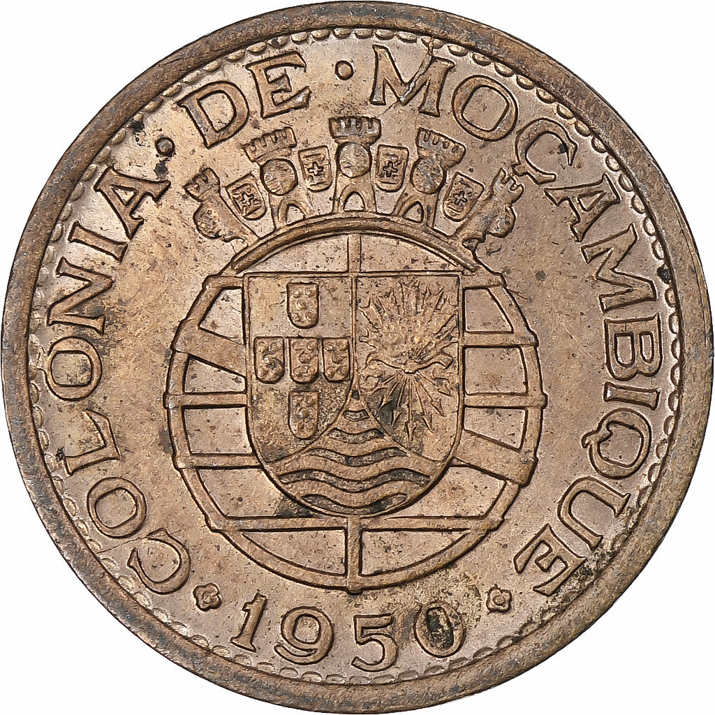 Mozambique, Portuguese Empire, 20 Centavos, 1950, MS(63), Bronze, KM:75