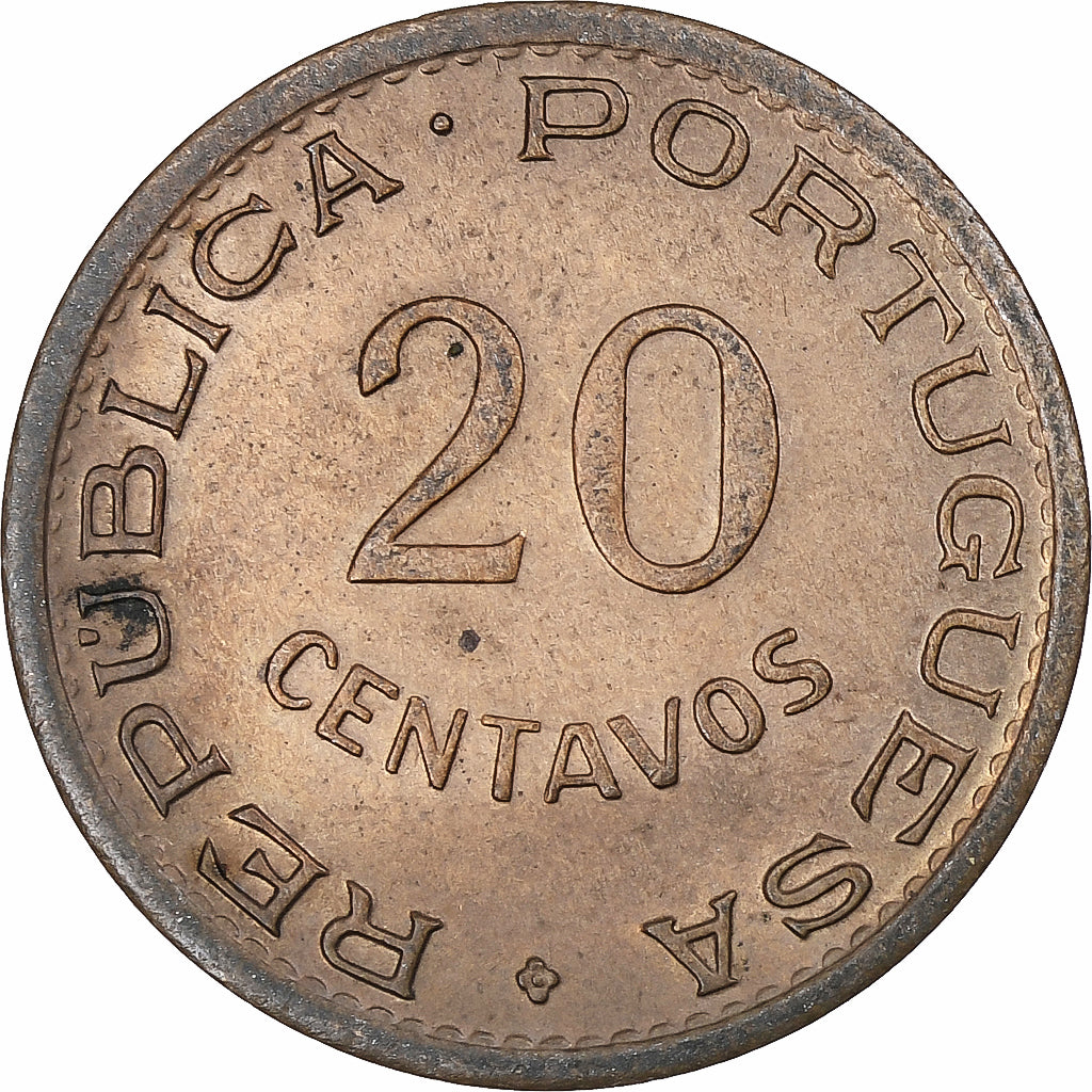 Mozambique, Portuguese Empire, 20 Centavos, 1950, MS(63), Bronze, KM:75
