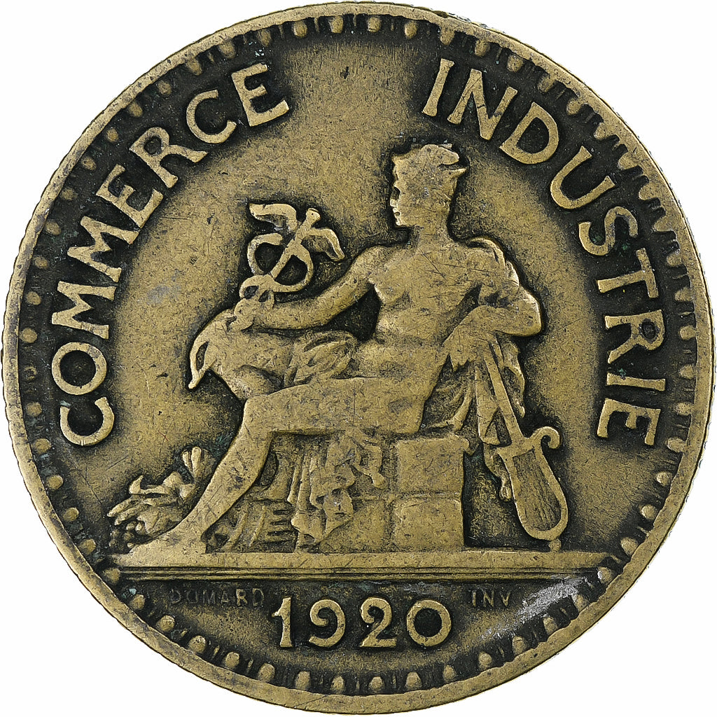 France, Chambre de commerce, 2 Francs, 1920, Paris, VF(30-35), Cupro-Aluminium