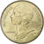 France, Marianne, 20 Centimes, 1963, Paris, AU(55-58), Copper-nickel Aluminium
