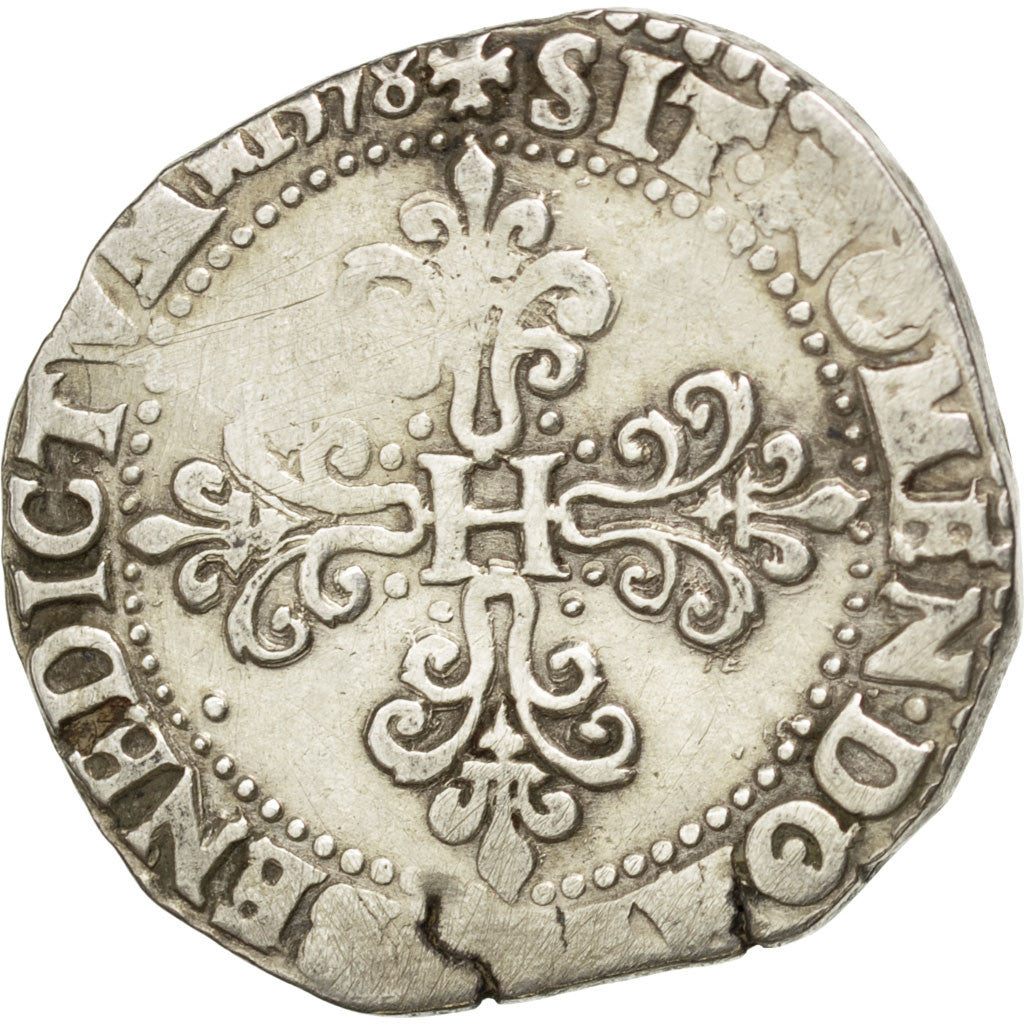 Henri III, Franc au col plat, 1578 A, Paris, Sombart 4714