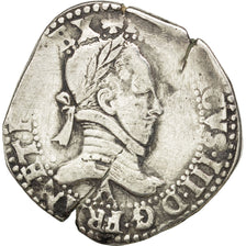 FRANCE, Franc au Col Plat, 1578, Paris, VF(20-25), Silver, Sombart #4714, 13.41