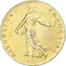 Francia, Semeuse, 50 Centimes, 1916, Paris, SPL-, Gold plated silver, KM:854