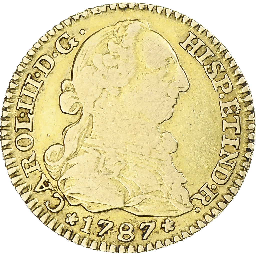 Espagne, Charles III, Escudo, 1787, Madrid, TB+, Or, KM:416.1a