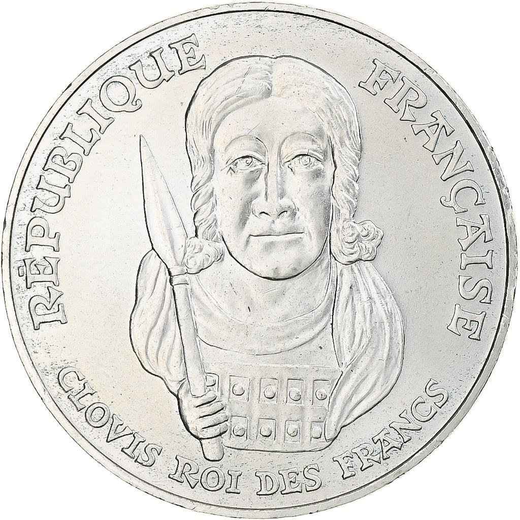 France, Clovis, 100 Francs, 1996, Monnaie de Paris, MS(63), Silver, KM:1180