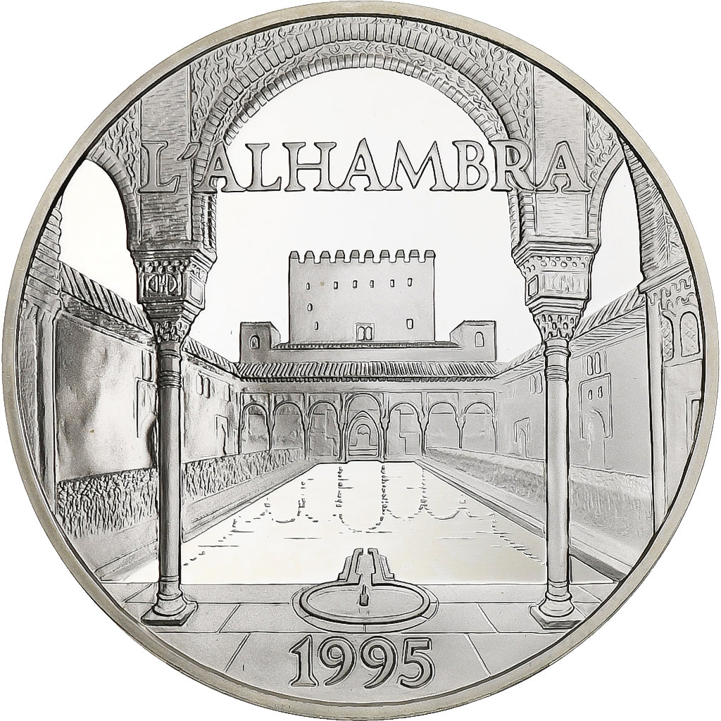 France, L'Alhambra, 100 Francs / 15 Écus, 1995, Monnaie de Paris, BE