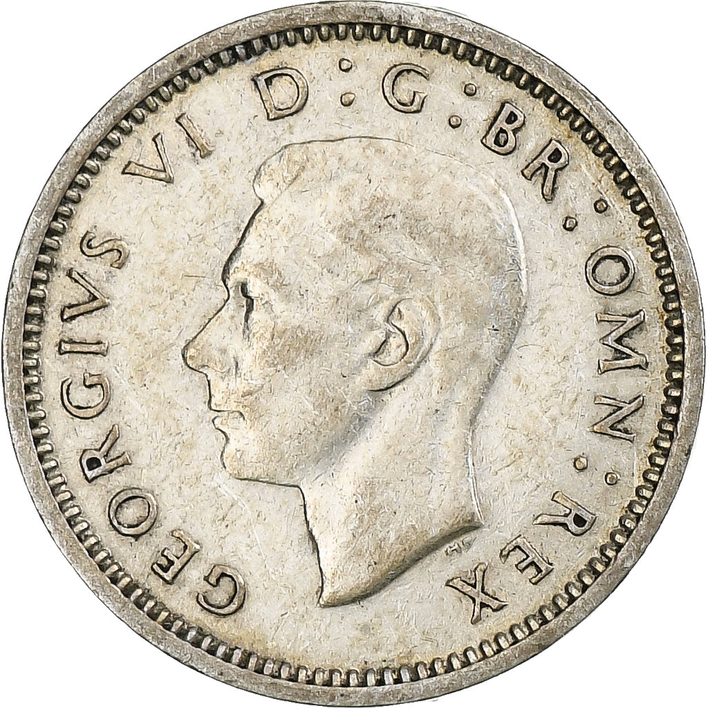 United Kingdom, George VI, 3 Pence, 1937, London, AU(55-58), Silver, KM:848