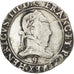 FRANCE, Franc au Col Plat, 1576, Rennes, VF(20-25), Silver, Sombart #4714, 14.04
