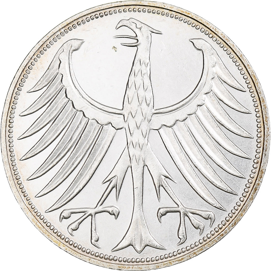 Germania, 5 Mark, 1972, Stuttgart, Type B, SPL-, Argento