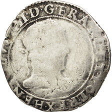 Moneta, Francja, Franc au Col Plat, 1577, Nantes, F(12-15), Srebro, Sombart:4714