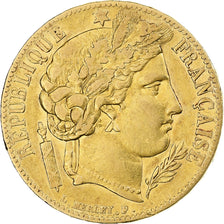 France, Cérès, 20 Francs, 1849, Paris, tight date, EF(40-45), Gold