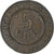 Dinamarca, Frederik VIII, 5 Øre, 1908, Copenhagen, AU(50-53), Bronze, KM:806