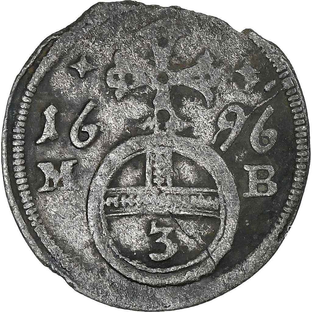 Austria, Leopold I, 3 Pfennig, 1696, Brieg, Plata, MBC, KM:594