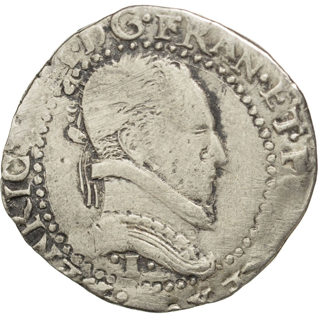 FRANCE, Demi Franc, 1578, Limoges, VF(20-25), Silver, Sombart #4716, 6.68