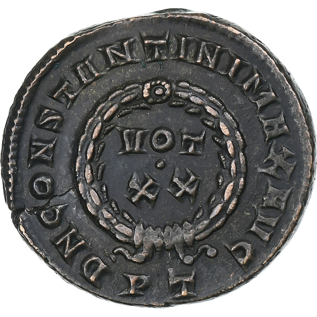 Constantine I, Follis, 320-321, Ticinum, Bronze, AU(55-58), RIC:140