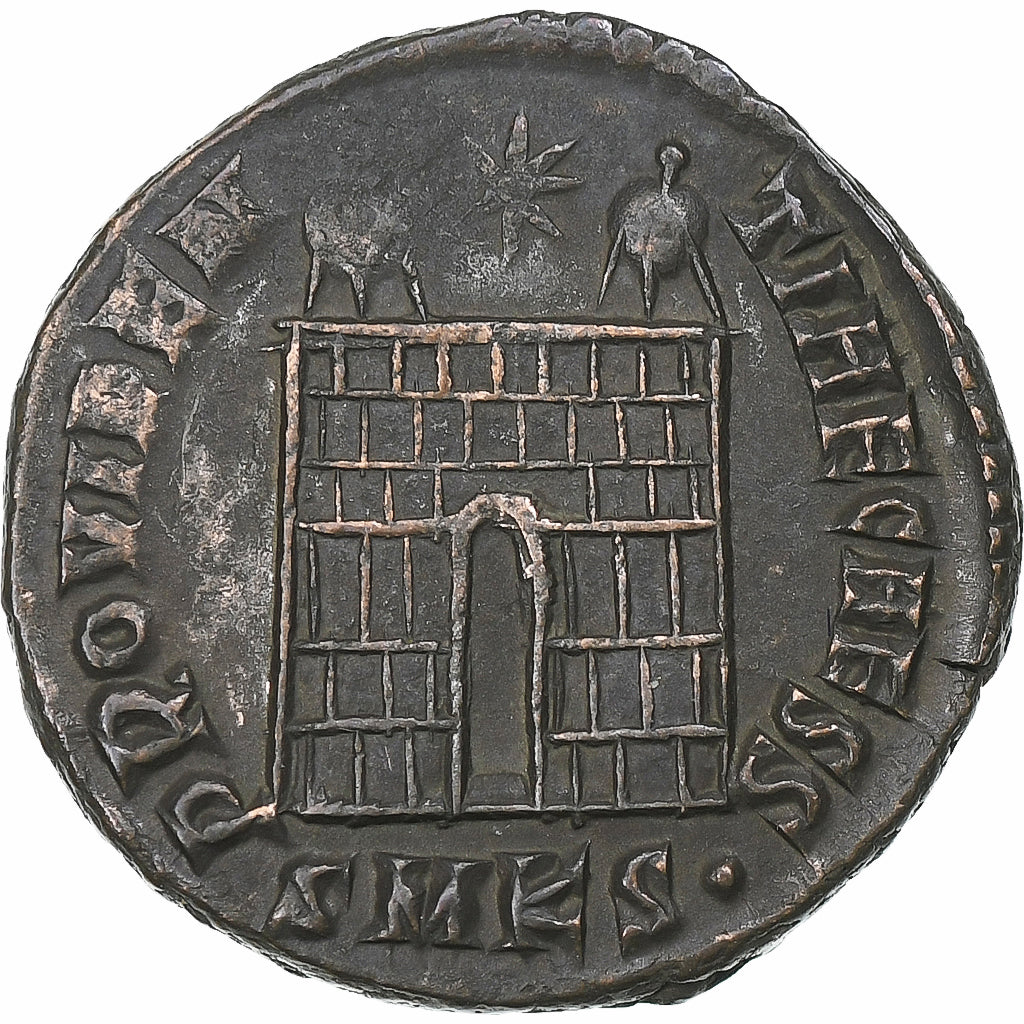 Constantine II, Follis, 325-326, Kyzikos, Bronze, AU(50-53), RIC:37
