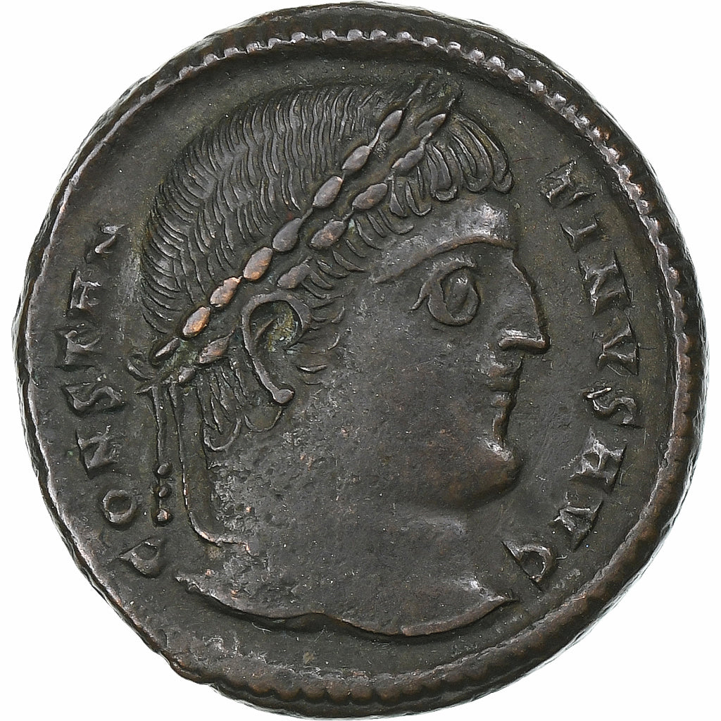 Constantine I, Follis, 327-328, Kyzikos, Bronze, SS+, RIC:51