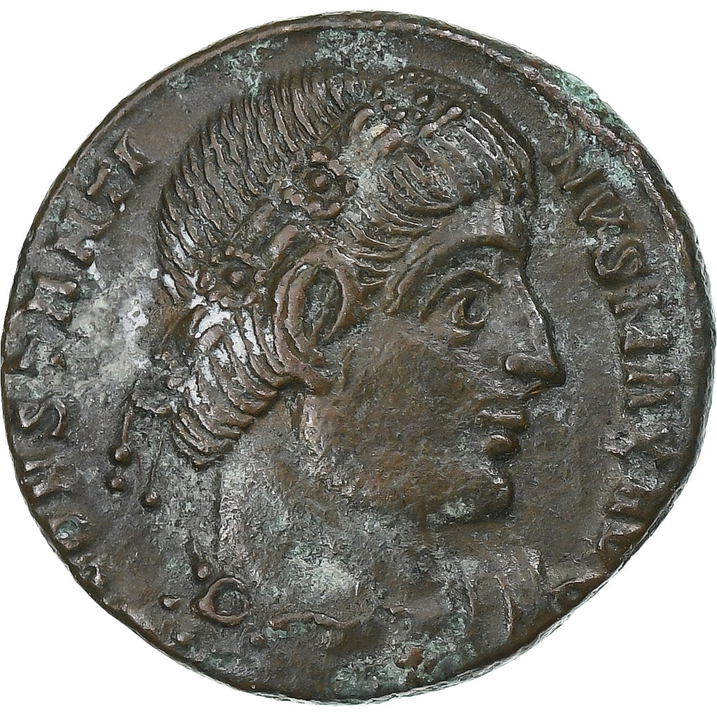 Constantine I, Follis, 336-337, Constantinople, Bronzo, BB+, RIC:137