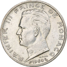 Monaco, Rainier III, 5 Francs, 1960, Paris, Argento, BB+, Gadoury:MC 152, KM:141
