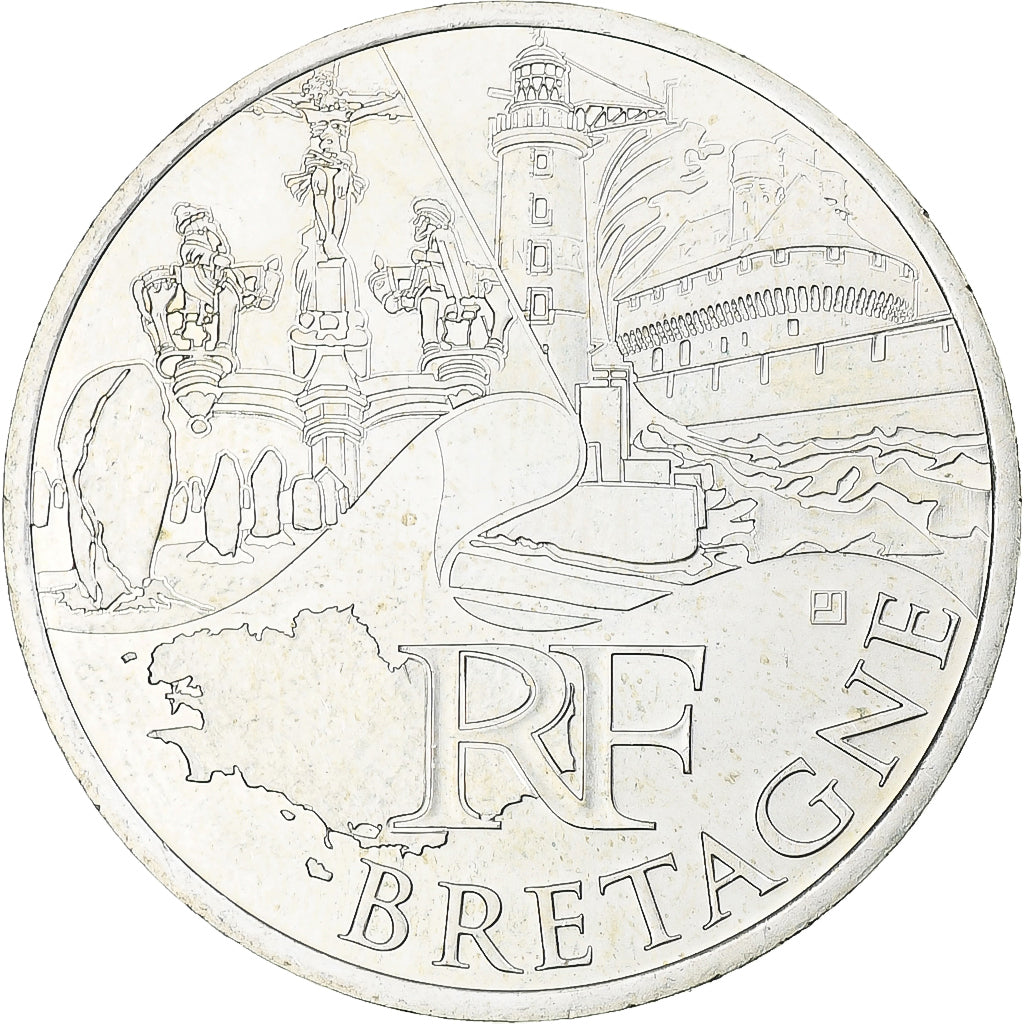 France, 10 Euro, Bretagne, 2011, Monnaie de Paris, SPL, Argent, KM:1730