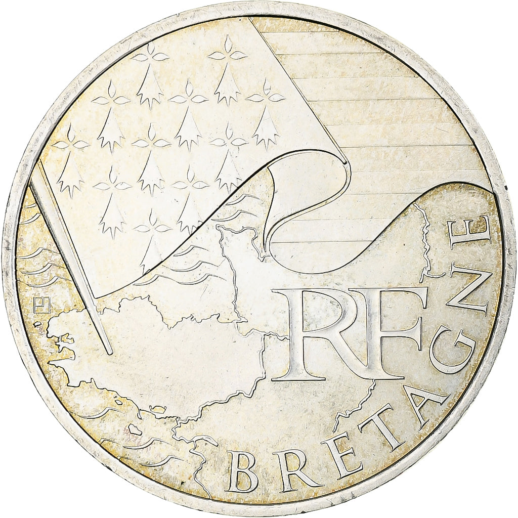 France, 10 Euro, Bretagne, 2010, Monnaie de Paris, SPL, Argent, KM:1648