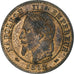 França, Napoleon III, 2 Centimes, 1862, Bordeaux, AU(55-58), Bronze, KM:796.6