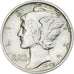 États-Unis, Mercury Dime, 1942, Philadelphie, TTB+, Argent, KM:140