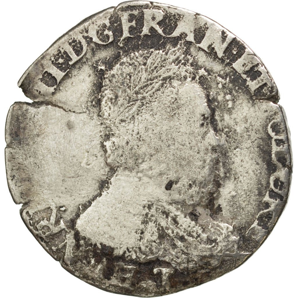 FRANCE, Teston, 1575, Nantes, VF(20-25), Silver, Sombart #4654, 9.35
