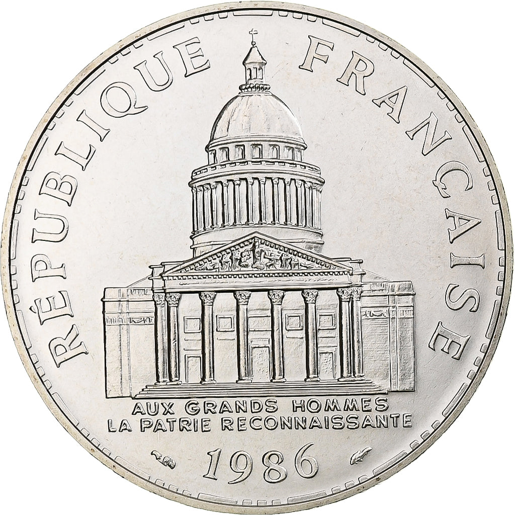 France, 100 Francs, Panthéon, 1986, Monnaie de Paris, série FDC, Silver