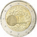 Luxemburgo, 2 Euro, Traité de Rome, 2007, Pessac, MS(63), Bimetálico, KM:94