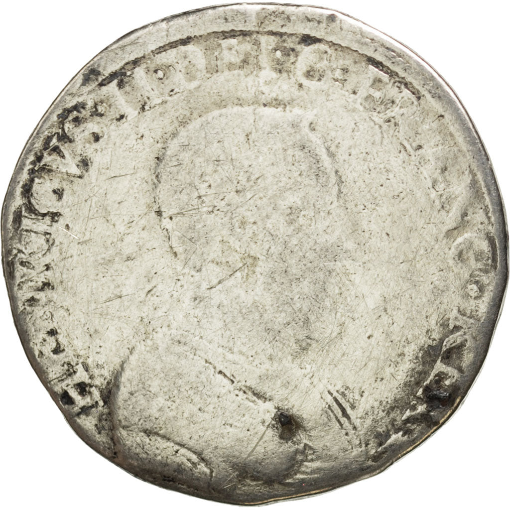 FRANCE, Teston, 1552, La Rochelle, VG(8-10), Silver, Sombart #4558, 9.04
