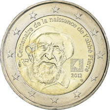 France, 2 Euro, abbé Pierre, 2012, Pessac, MS(63), Bi-Metallic, KM:1894