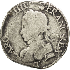 FRANCE, Teston, 1564, Nantes, F(12-15), Silver, Sombart #4602, 9.12